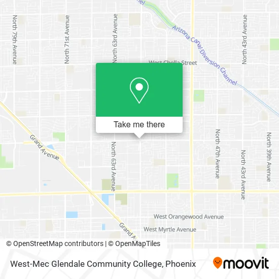 Mapa de West-Mec Glendale Community College