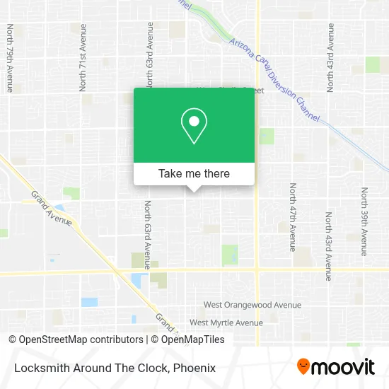 Locksmith Around The Clock map