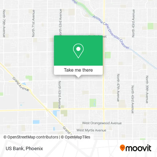 US Bank map