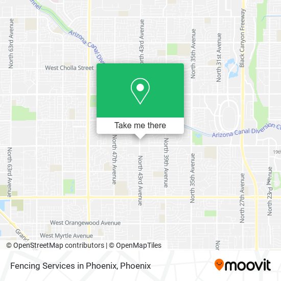 Fencing Services in Phoenix map