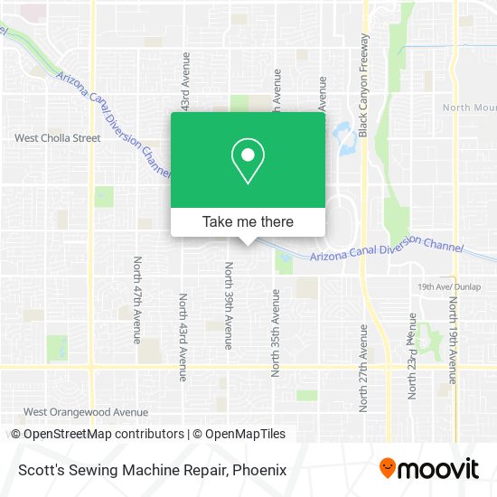 Scott's Sewing Machine Repair map