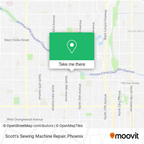 Scott's Sewing Machine Repair map