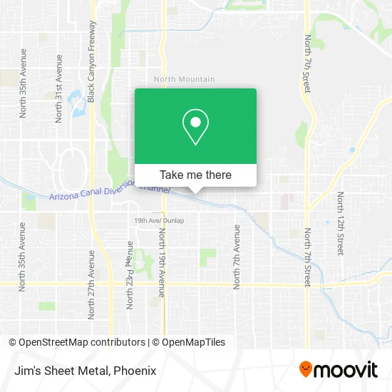 Jim's Sheet Metal map