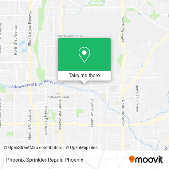 Phoenix Sprinkler Repair map