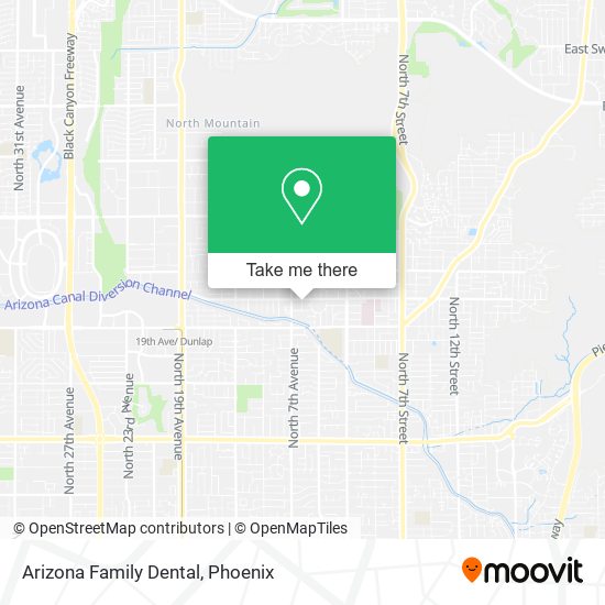 Mapa de Arizona Family Dental