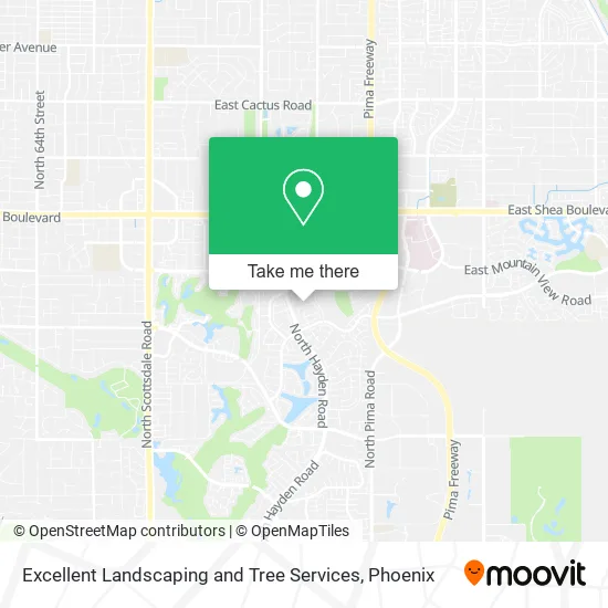 Excellent Landscaping and Tree Services map
