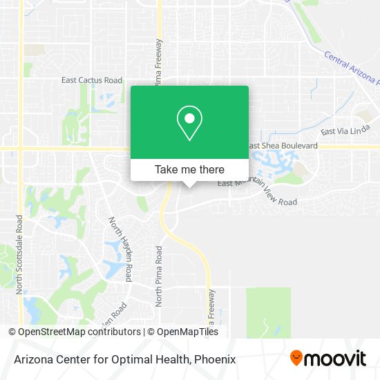 Mapa de Arizona Center for Optimal Health