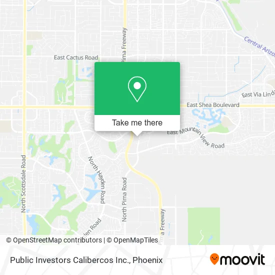 Public Investors Calibercos Inc. map