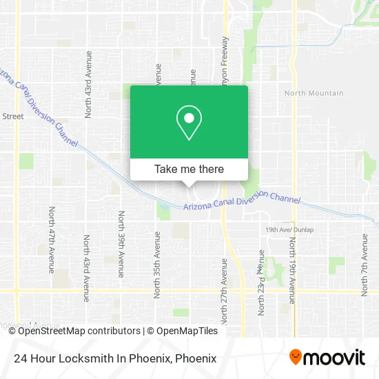 24 Hour Locksmith In Phoenix map