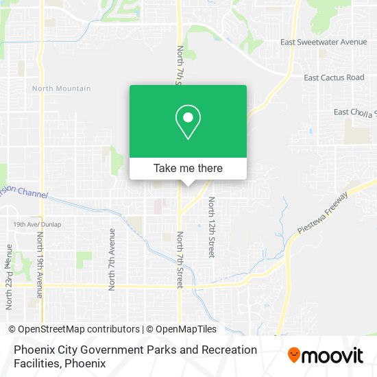 Phoenix City Government Parks and Recreation Facilities map