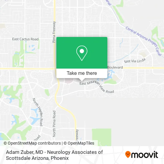 Mapa de Adam Zuber, MD - Neurology Associates of Scottsdale Arizona