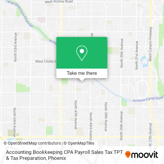 Accounting Bookkeeping CPA Payroll Sales Tax TPT & Tax Preparation map