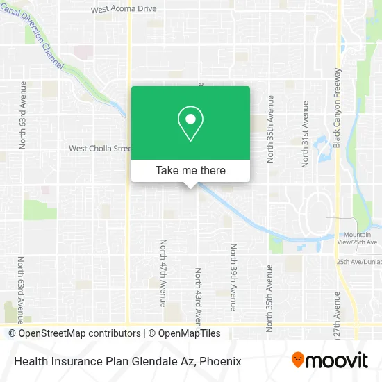 Health Insurance Plan Glendale Az map