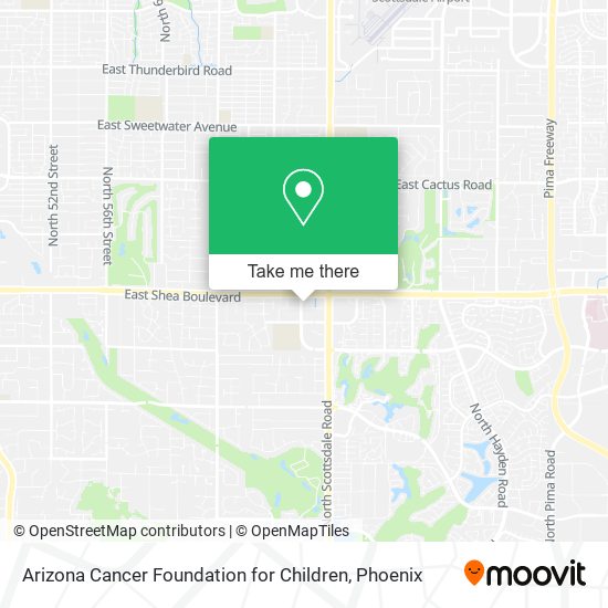 Arizona Cancer Foundation for Children map