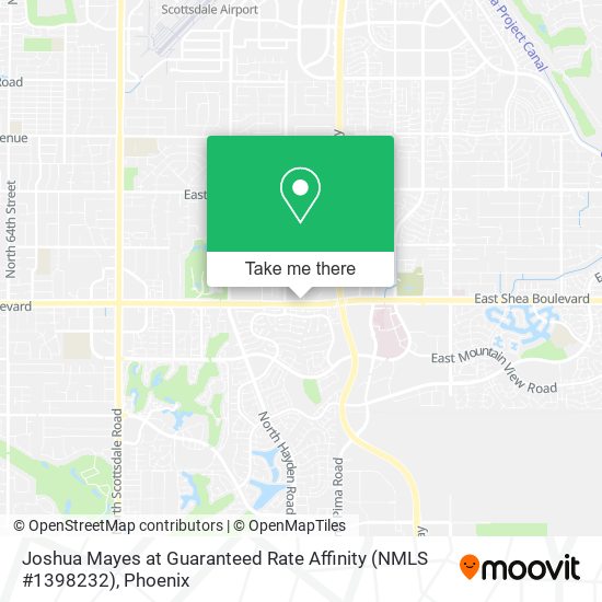 Mapa de Joshua Mayes at Guaranteed Rate Affinity (NMLS #1398232)