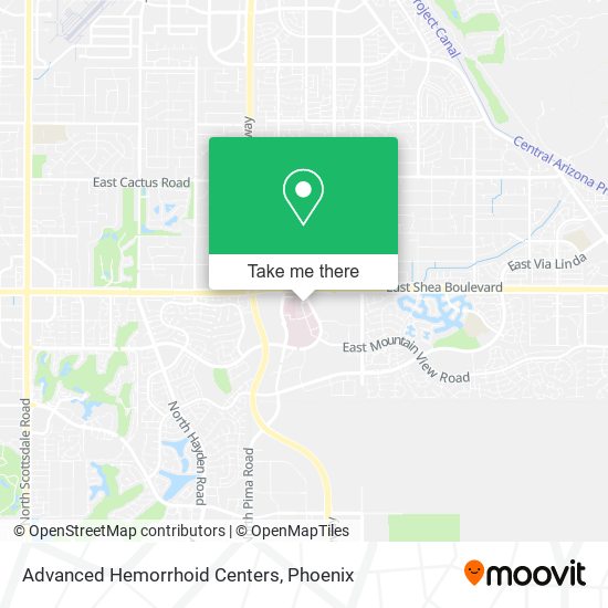 Advanced Hemorrhoid Centers map