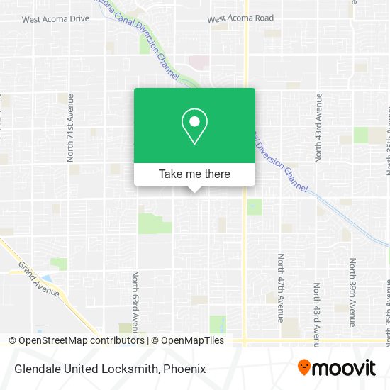 Mapa de Glendale United Locksmith