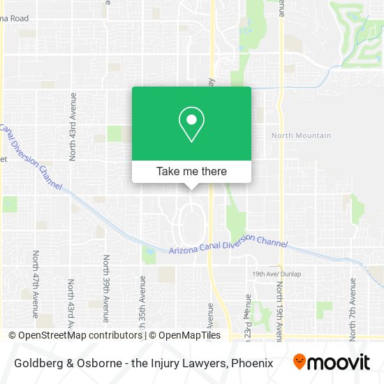 Goldberg & Osborne - the Injury Lawyers map