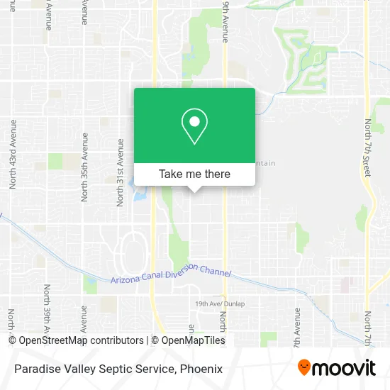 Paradise Valley Septic Service map