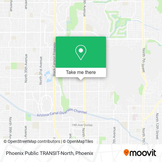 Mapa de Phoenix Public TRANSIT-North