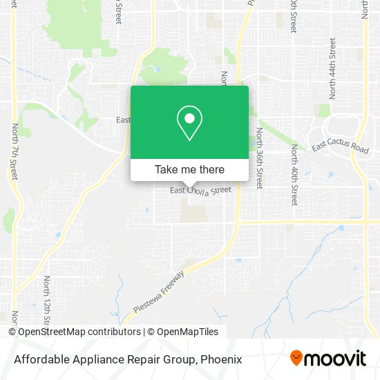 Mapa de Affordable Appliance Repair Group