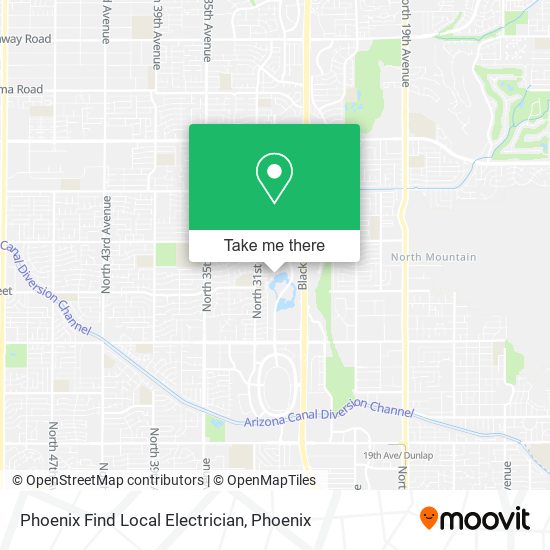 Mapa de Phoenix Find Local Electrician