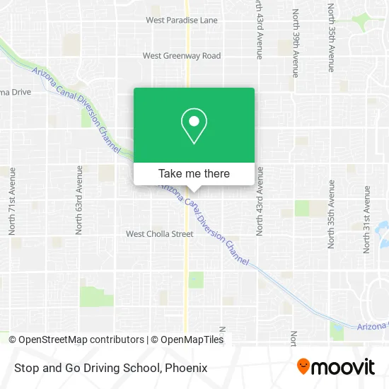 Stop and Go Driving School map