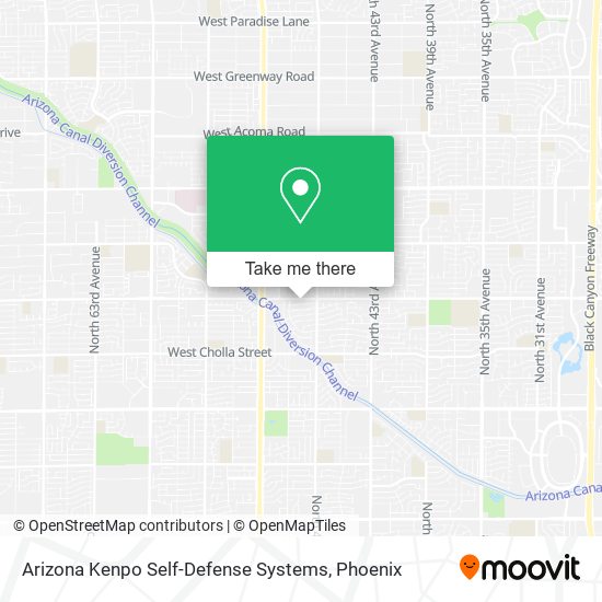 Mapa de Arizona Kenpo Self-Defense Systems