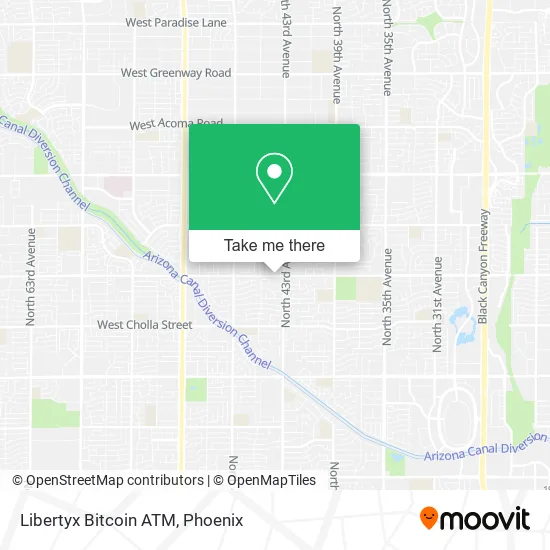 Mapa de Libertyx Bitcoin ATM