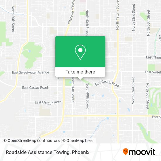 Roadside Assistance Towing map