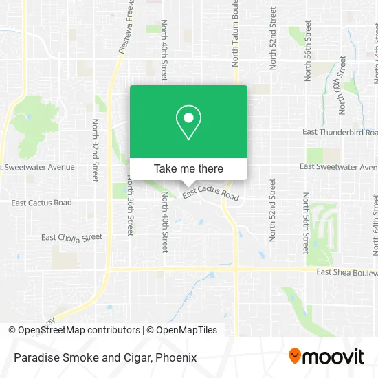 Paradise Smoke and Cigar map