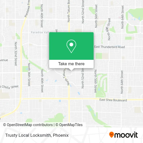 Trusty Local Locksmith map