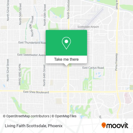 Mapa de Living Faith Scottsdale