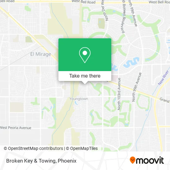Broken Key & Towing map