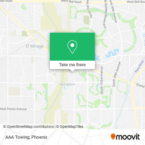 AAA Towing map