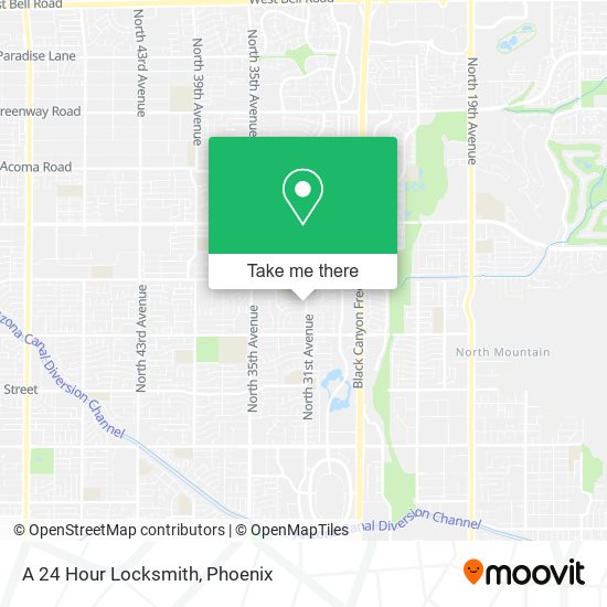 A 24 Hour Locksmith map