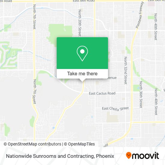 Nationwide Sunrooms and Contracting map