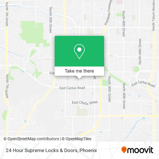 24 Hour Supreme Locks & Doors map