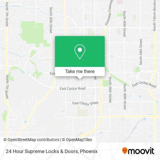 Mapa de 24 Hour Supreme Locks & Doors