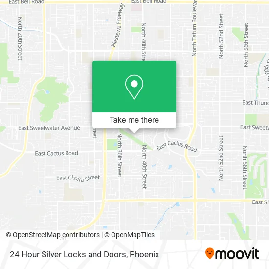 24 Hour Silver Locks and Doors map