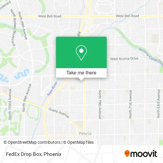 FedEx Drop Box map