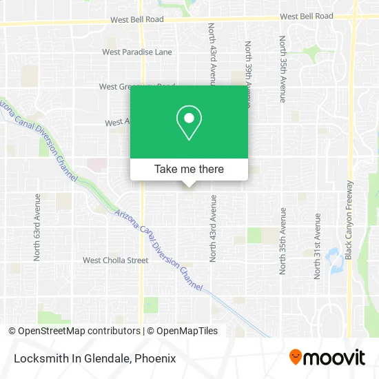 Locksmith In Glendale map
