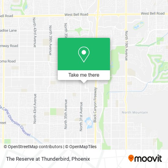 The Reserve at Thunderbird map