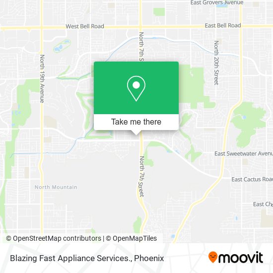Blazing Fast Appliance Services. map