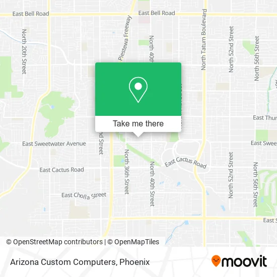 Arizona Custom Computers map