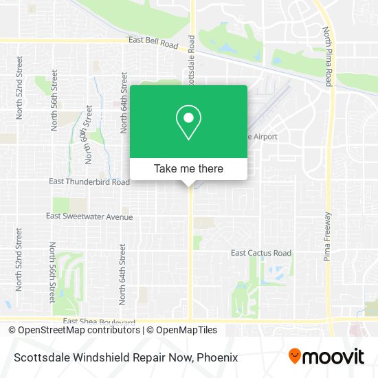 Scottsdale Windshield Repair Now map