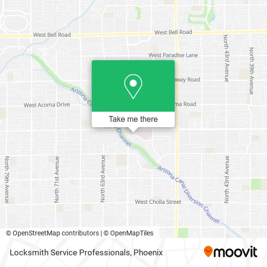 Locksmith Service Professionals map