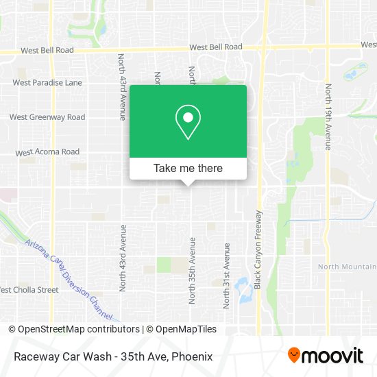 Raceway Car Wash - 35th Ave map