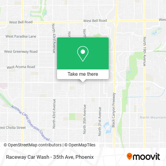 Raceway Car Wash - 35th Ave map