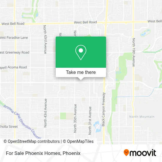 For Sale Phoenix Homes map